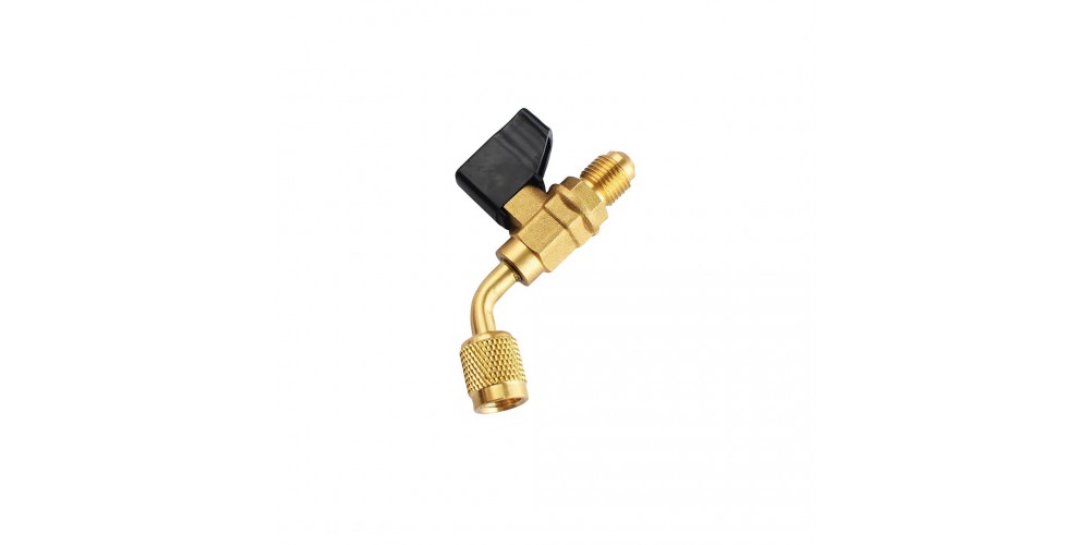 Robinet cu cot 45° pentru refrigerant freon R410A R407C CV11